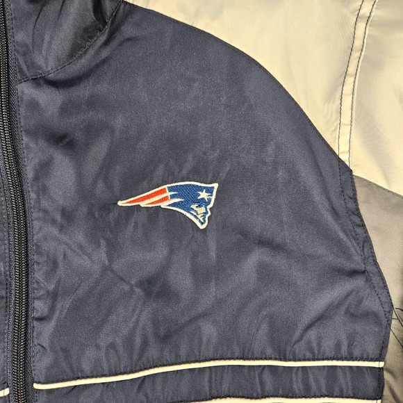 Reebok NFL New England Patriots Windbreaker Jacket Men's Size L Navy Blue - Picture 2 of 8